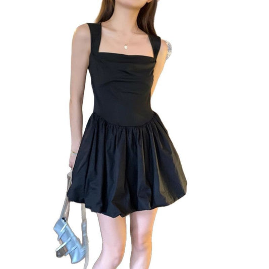 French style short skirt with sleeveless waist